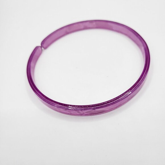 Purple PlumFaux Tortoiseshell Bangle Bracelet - Picture 4 of 6